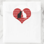 Kat adoptie, reddingskraag ronde sticker (Tas)