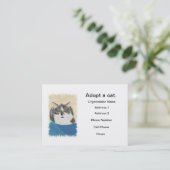 Kat adoptie visitekaartjes Sjabloon (Staand voorkant)