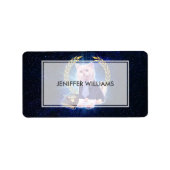 Kat advocaat in de ruimte etiket (Voorkant)