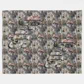 Kat Afbeelding collage en Logo, groot Fleece Deken (Voorkant (Horizontaal))