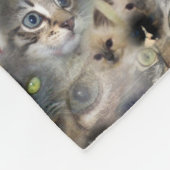 Kat Afbeelding collage en Logo, groot Fleece Deken (Hoek)
