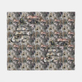 Kat Afbeelding collage en Logo,Med Fleece Deken (Voorkant (Horizontaal))