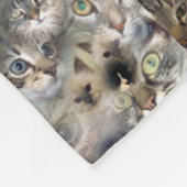 Kat Afbeelding collage en Logo,Med Fleece Deken (Hoek)