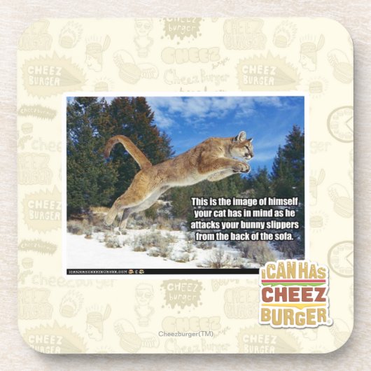 Kat afbeelding drankjes onderzetter (Voorkant)