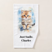 Kat Afbeelding Humor Tekst Naam Bad Handdoek (Handdoek)