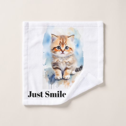 Kat Afbeelding Humor Tekst Naam Bad Handdoek (Wasdoekje)