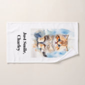 Kat Afbeelding Humor Tekst Naam Bad Handdoek (Handdoek)