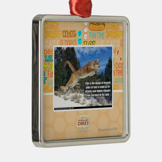 Kat afbeelding metalen ornament (Rechts)