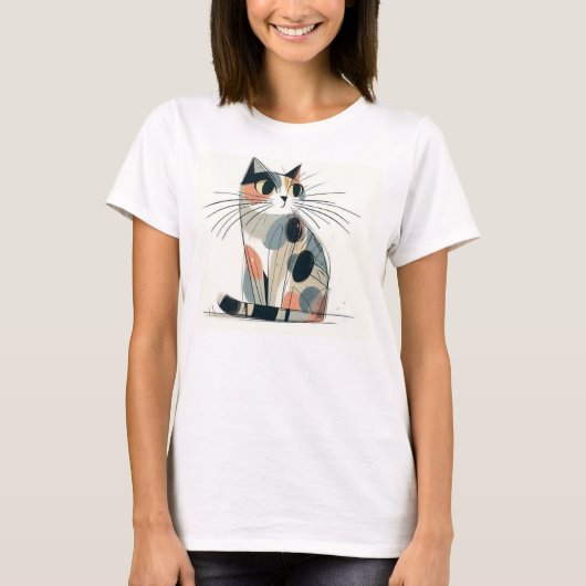 Kat Afbeelding T-shirt (Voorkant)