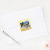 Kat afbeelding vierkante sticker (Envelop)