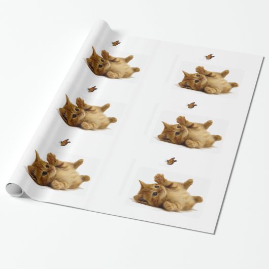 Kat afbeelding voor inpakpapier (Uitgerold)