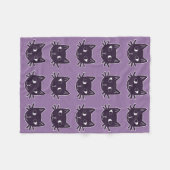 Kat Afdrukken Paarse ventilatorbank Fleece Deken (Voorkant (Horizontaal))