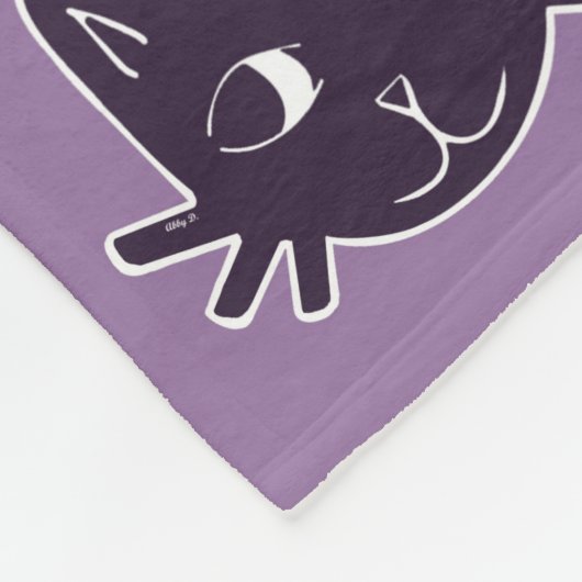 Kat Afdrukken Paarse ventilatorbank Fleece Deken (Hoek)