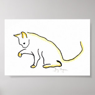 Kat afdrukken poster