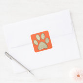 kat afdrukken vierkante sticker (Envelop)