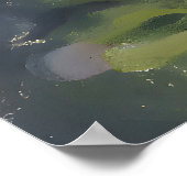 Kat Afdrukmonet Water Lilie Poster (Hoek)