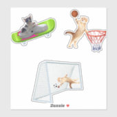 Kat-afspeelFootball Sticker (Vel)