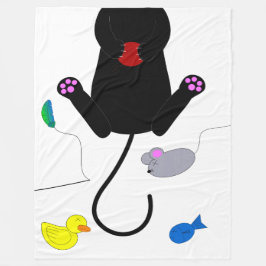 Kat afspelen fleece deken