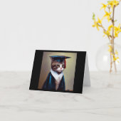 Kat Afstuderen Kaart (Gele Bloem)