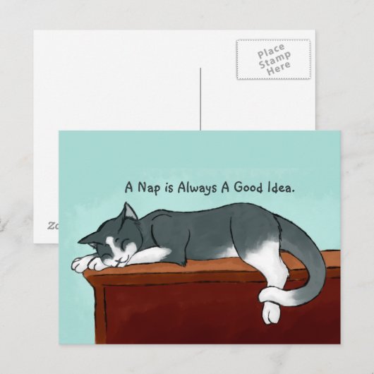 Kat aftappen briefkaart (Voorkant / Achterkant)