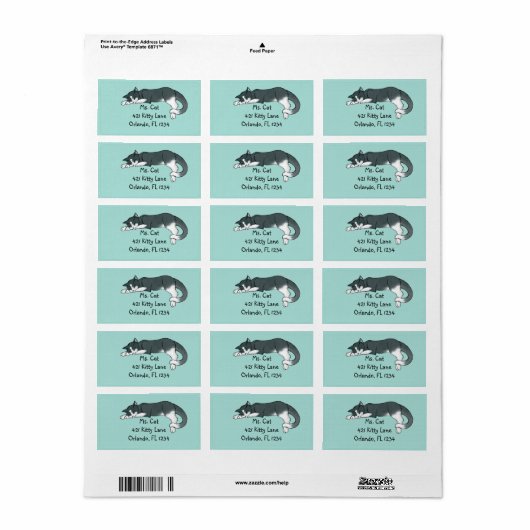 Kat aftappen etiket (Full Sheet)