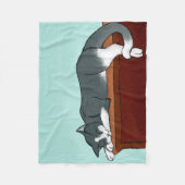 Kat aftappen fleece deken (Voorkant)