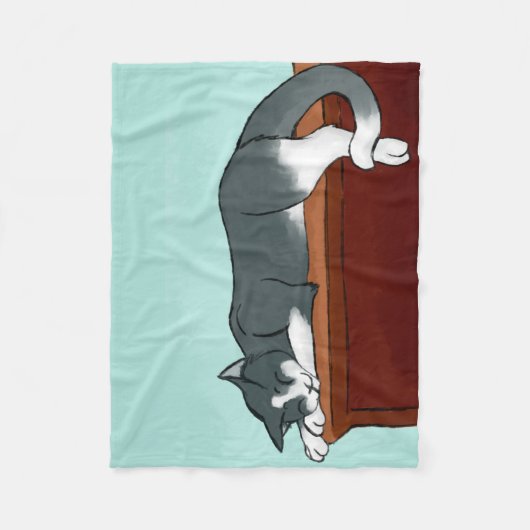 Kat aftappen fleece deken (Voorkant)