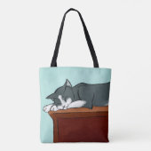 Kat aftappen tote bag (Achterkant)