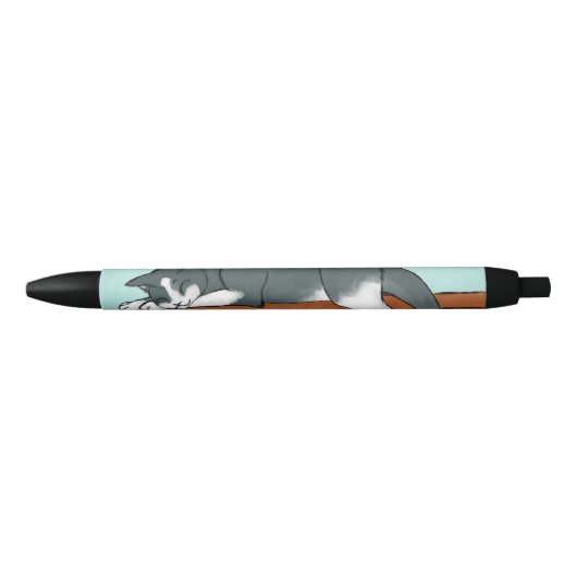Kat aftappen zwarte inkt pen (Voorkant)