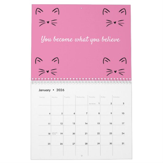 Kat Agenda Kalender (Jan 2026)