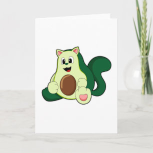 Kat als Avocado Kaart