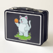 Kat als Basketball-speler met Basketball (Achterkant)