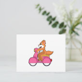 Kat als Biker met Scooter.PNG Briefkaart (Staand voorkant)