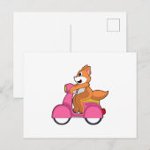 Kat als Biker met Scooter.PNG Briefkaart (Voorkant / Achterkant)