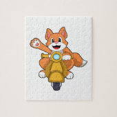 Kat als Biker met Scooter.PNG Legpuzzel (Verticaal)