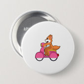 Kat als Biker met Scooter.PNG Ronde Button 7,6 Cm (Voorkant /achterkant)