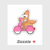 Kat als Biker met Scooter.PNG Sticker (Vel)