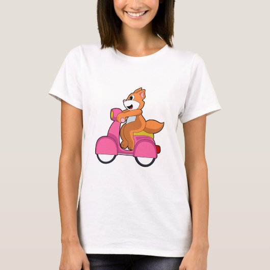 Kat als Biker met Scooter.PNG T-shirt (Voorkant)