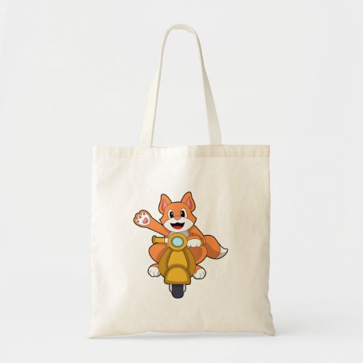 Kat als Biker met Scooter.PNG Tote Bag (Voorkant)