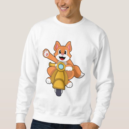 Kat als Biker met Scooter.PNG Trui (Voorkant)