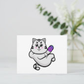 Kat als Bodybuilder met Hanteer Briefkaart (Staand voorkant)