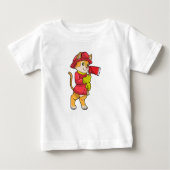 Kat als brandweerman met Ax (Voorkant)