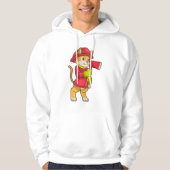 Kat als brandweerman met Ax Hoodie (Voorkant)