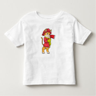 Kat als brandweerman met Ax Kinder Shirts