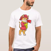 Kat als brandweerman met Ax T-shirt (Voorkant)