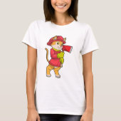 Kat als brandweerman met Ax T-shirt (Voorkant)