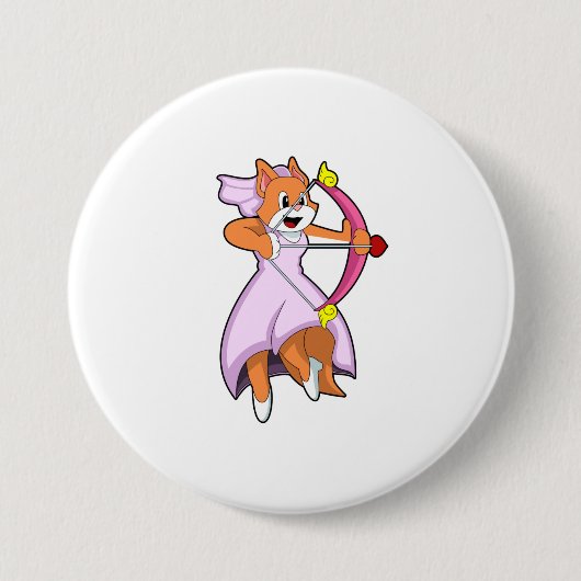 Kat als Bride met bruiloft-jurk.PNG Ronde Button 7,6 Cm (Voorkant)