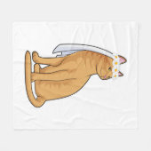 Kat als bruid met sluier fleece deken (Voorkant (Horizontaal))
