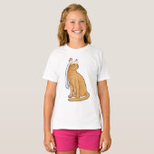 Kat als bruid met sluier t-shirt (Voorkant volledig)