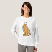 Kat als bruid met sluier t-shirt (Voorkant volledig)